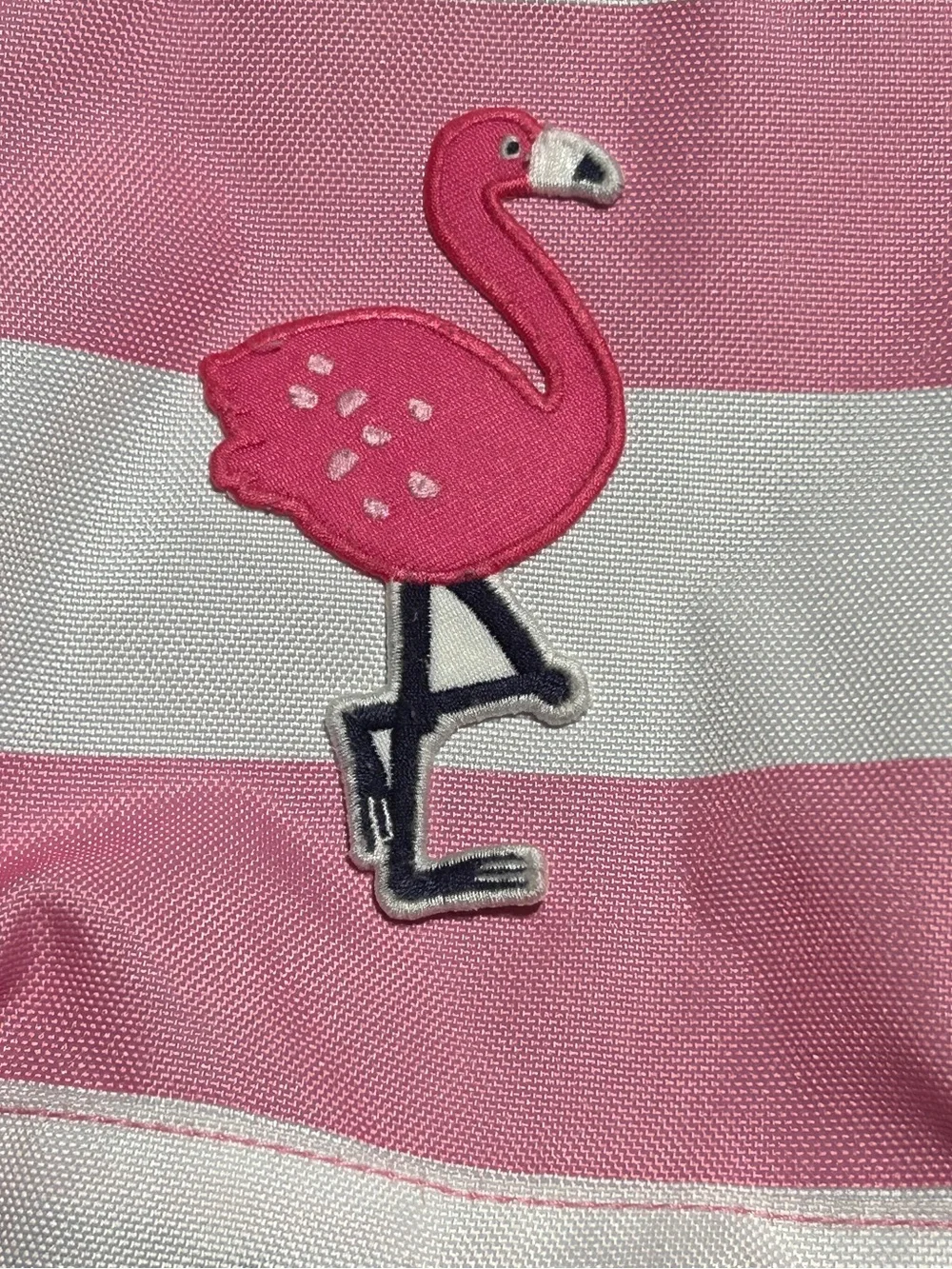 Pottery Barn Kids Pink & White Striped Backpack with “Sophia” Stitched